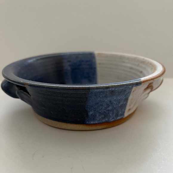 GENE BRENNER Pottery SIGNED Studio Art Pottery 7” Bowl Casserole With Handles - Picture 3 of 7